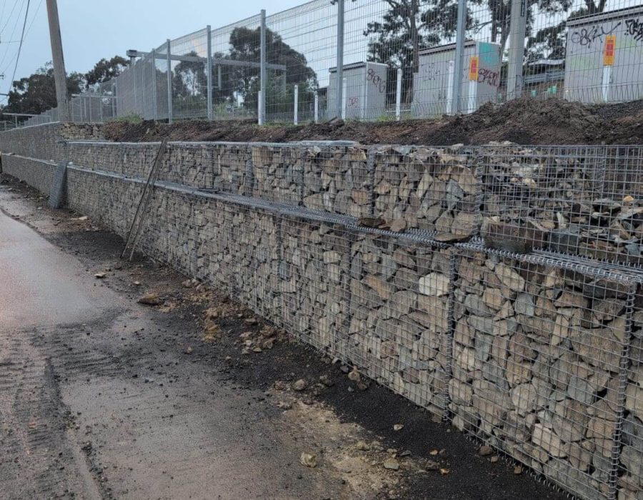 Gabion wall